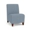 Lesro Siena Lounge Reception Armless Guest Chair, Walnut, RS Rain Song Upholstery SN1102 - alternate 1